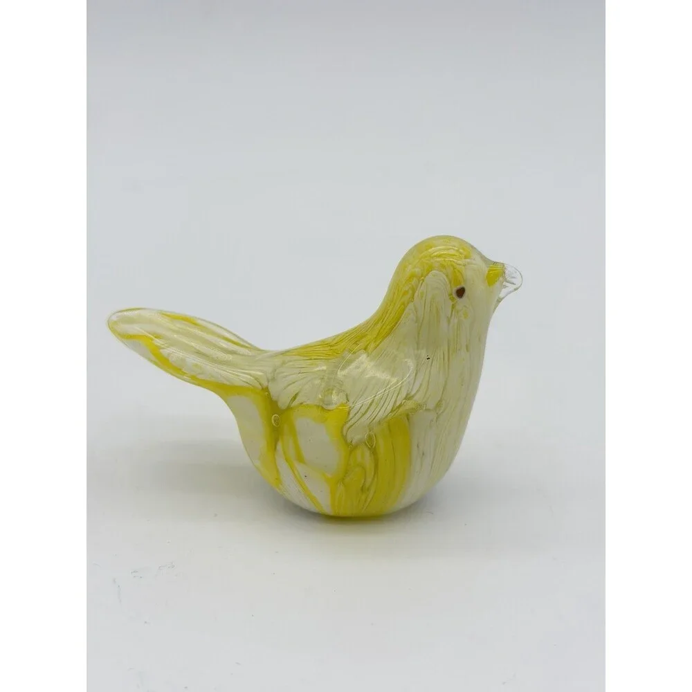 Murano Italy Art Glass Hand Blown Yellow Canary Bird Figurine